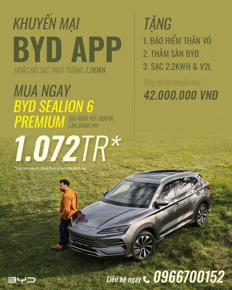 Chương trình khuyến mại mua xe BYD tháng 11/2025