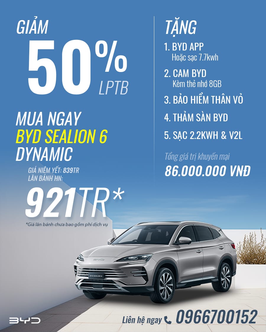 Chương trình khuyến mại mua xe BYD tháng 11/2025